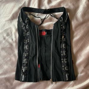 TRIPP boned corset with zipper detail